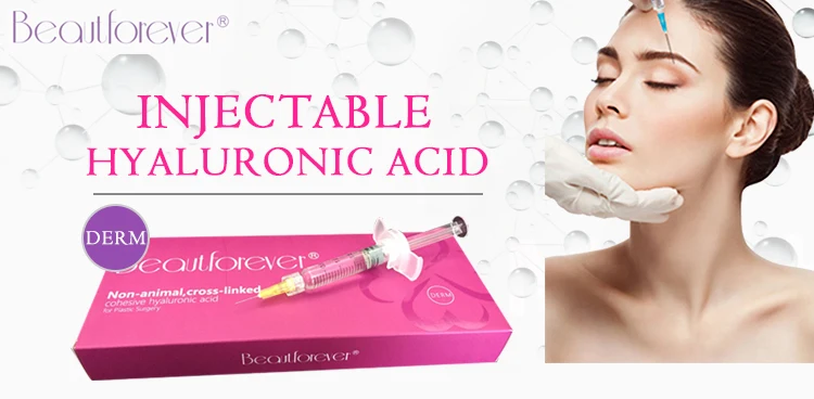 Hyaluronic acid injection dermal fillers for lip injections