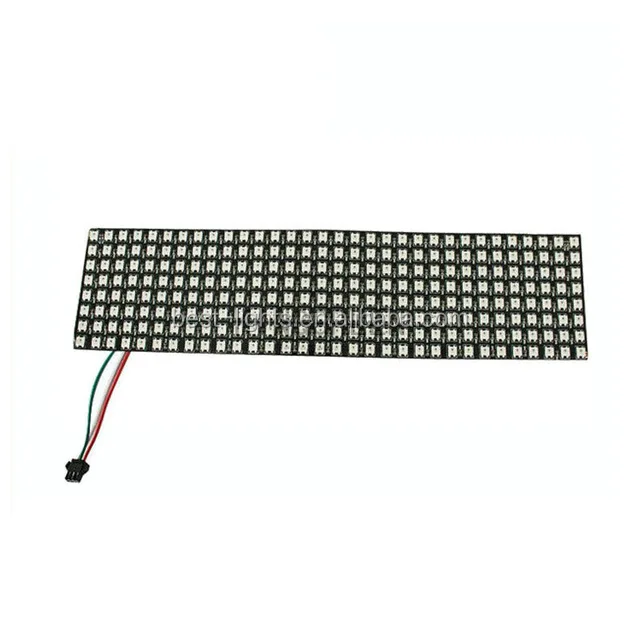 BTF-LIGHTING WS2812B RGB IC Pure Gold 5050SMD Individually Addressable 8X32 256 Pixels LED Matrix DC5V Flexible FPCB Full Color Image Video Text Display Light IP30(No Adapter Or Controller