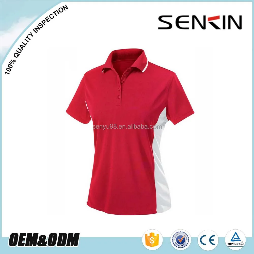 100 Polyester Eyelet Polo Shirt Red And White Color Combination Dry 100 Polyester Eyelet Polo Shirt Red And White Color Combination Dry Fit Oem In China