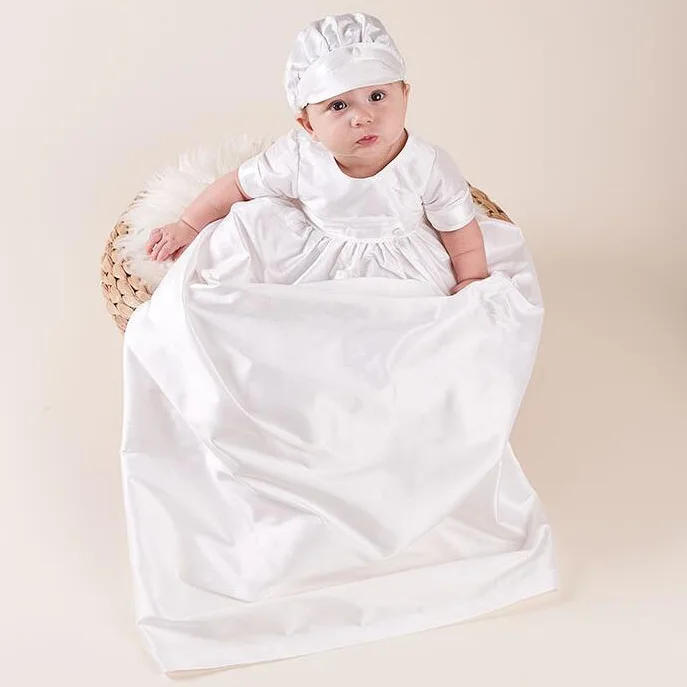 white baptism dress for baby boy
