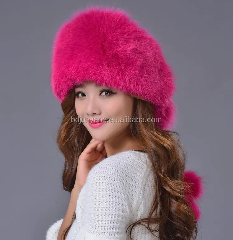 wolf head fur hat