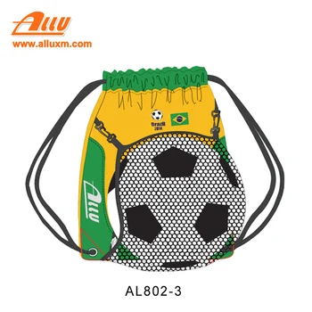 Custom World Cup Soccer Drawstring Sling Bag With Ball Holder Backpack Custom World Cup Soccer Drawstring Sling Bag With Ball Holder Backpack