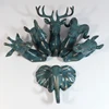 Roogo rustic vivid bronze animal head hooks for living room clothes hanger decoration