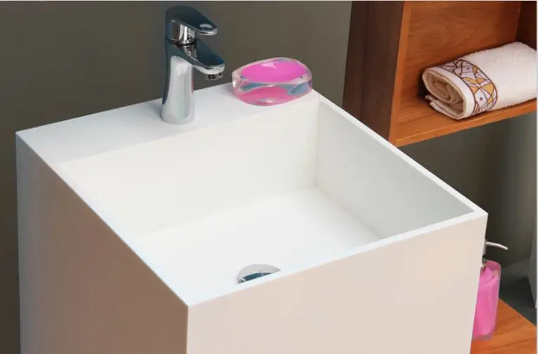 E1 standard artificial stone countertops pastoral bathroom cabinet wash basin counter