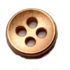 Antique copper4-Holes Round Custom Metal button and metal label for shirt