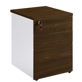 Classic Melamine Finish Wood Lockable Mobile Lateral File Pedestal