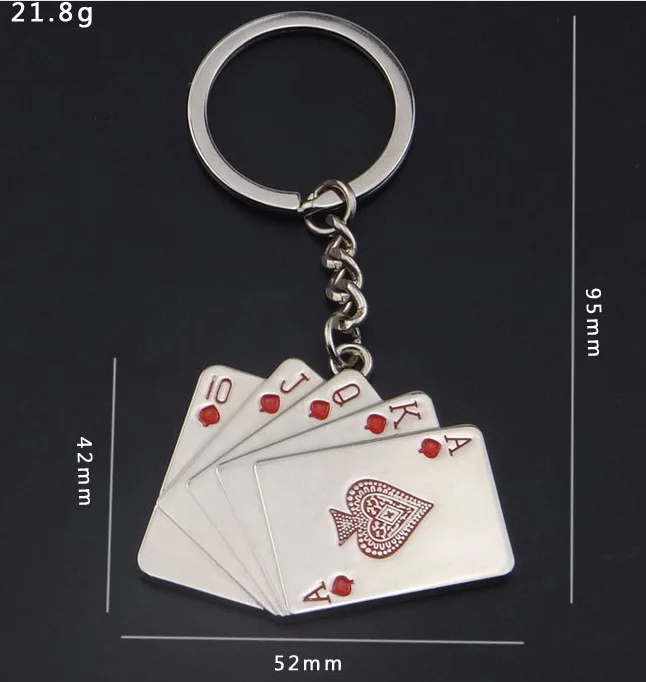 Casino Souvenir Poker Shaped Card Custom Metal Keychain Buy Casino