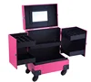 Pro makeup travel case on wheels pink makeup cse