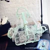 Sweet Fashion Jelly Shoulder Crystal PU Backpack Girls Backpack With Drawstring Wholesales 2018 Summer