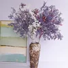 the latest crafted Fall season flowers rime plant single stem foggy cedar pine leaf purple color for wedding arch and ceiling