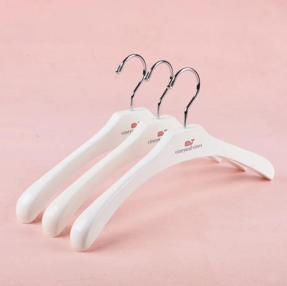 Inspring Manufacturer Wholesale Brand White Hanger Custom Logo Hanger