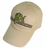 6 panel classic solid khaki color cotton twill custom company logo embroidered brand cap