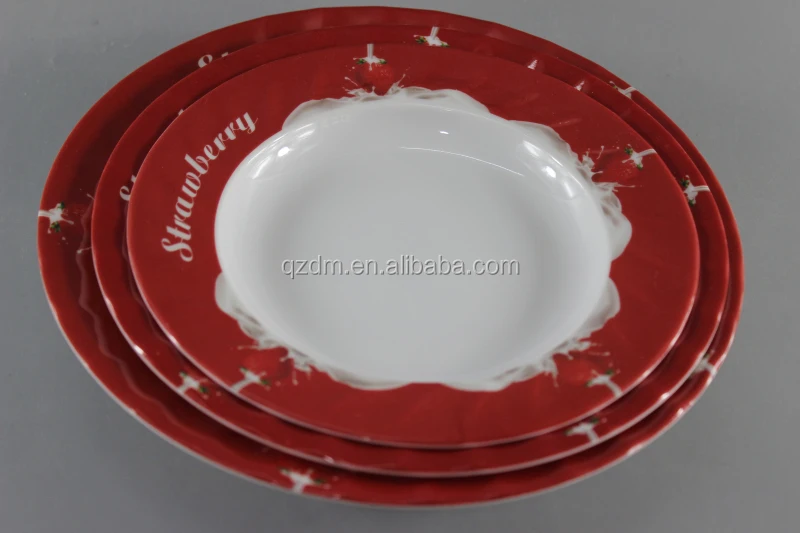 8-9-10inch Melamine Wave Suop Plate Plastic Deep Plate Sets