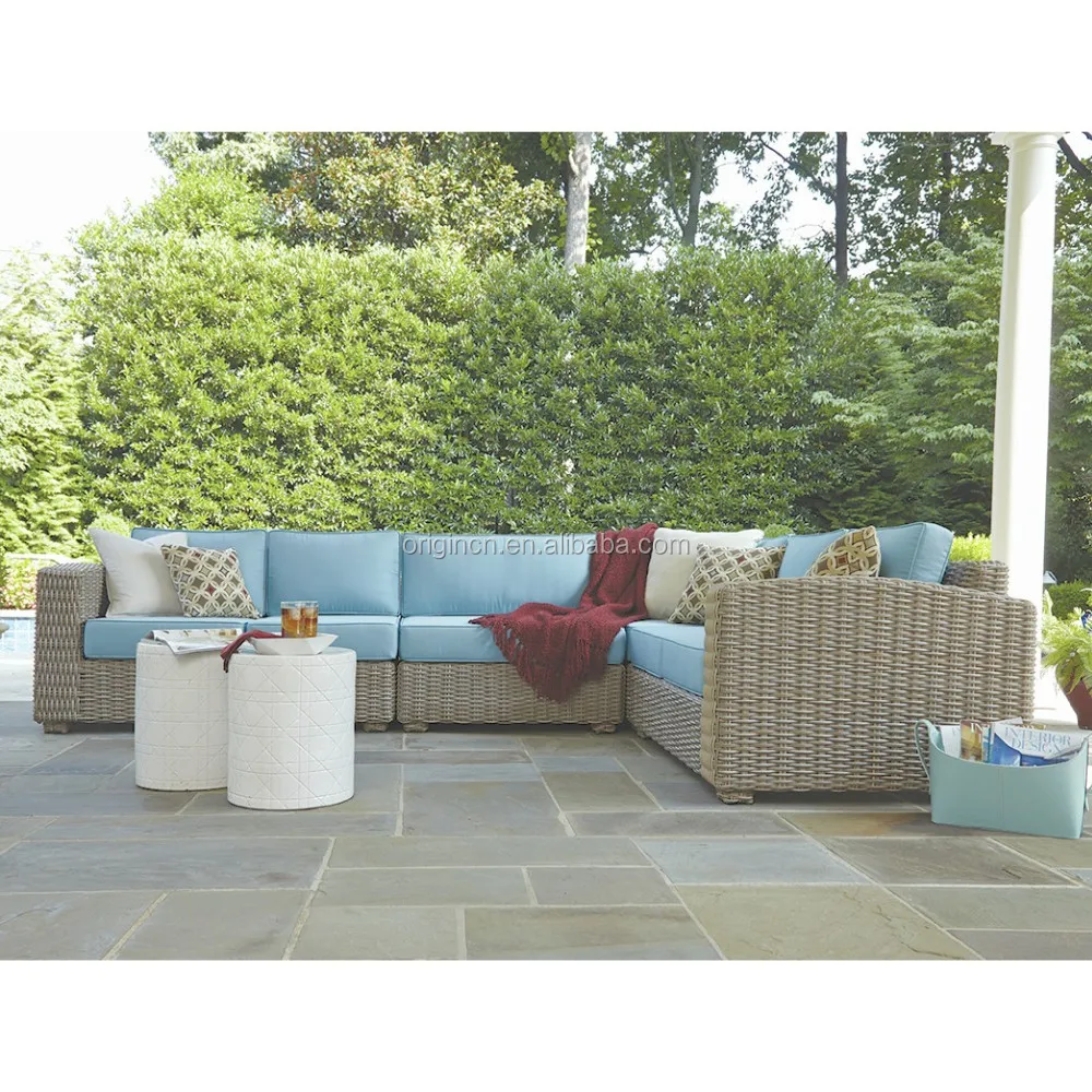 2016 New Arrival Home Garden Lounge Set With Sky Blue Cushions Polypropylene Round Core Poly Rattan Furniture Buy Poly Rattan Furniture Home Garden Lounge Set Product On Alibaba Com