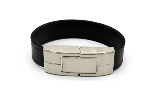 Real Capacity Leather Bracelets USB Flash Drive 8GB Leather Pen Drive - ANKUX.COM