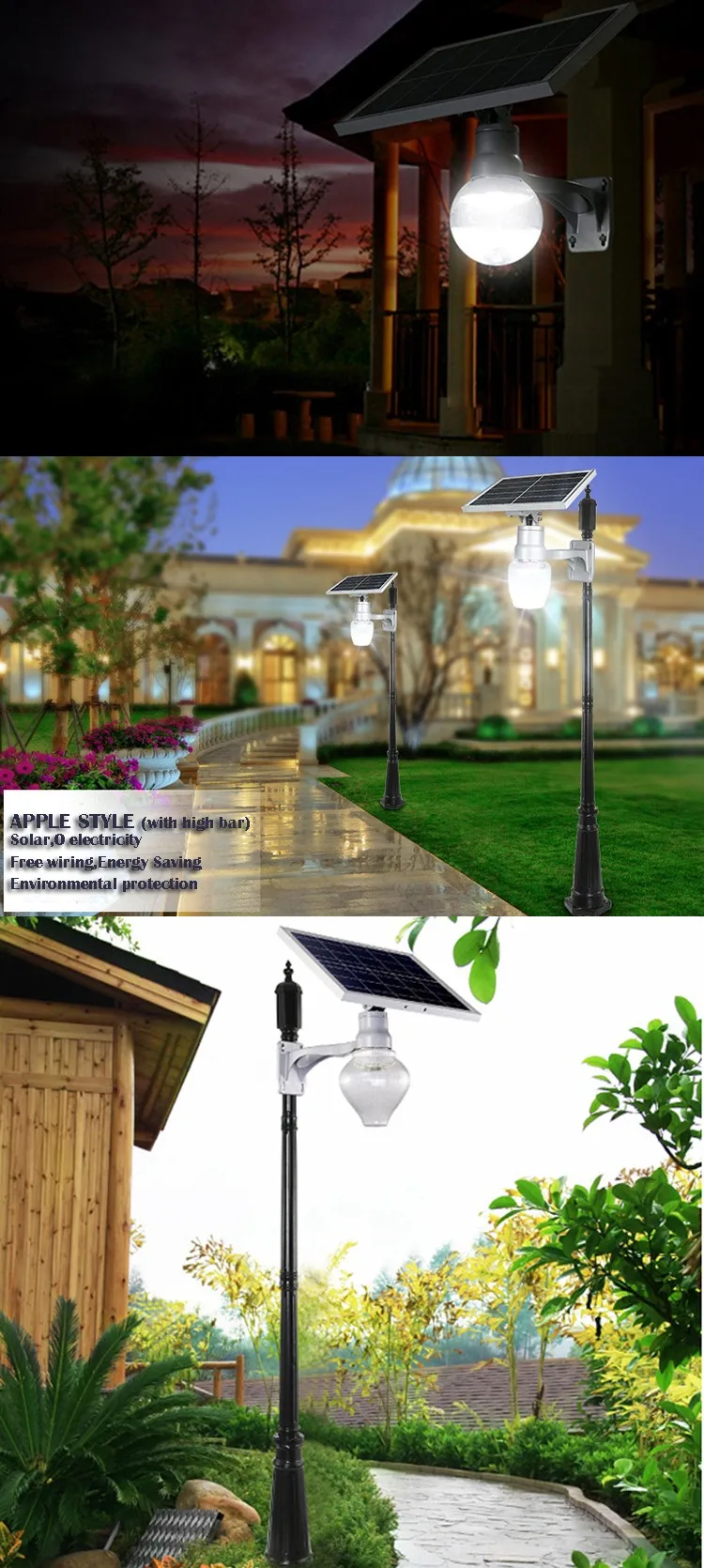 Ce Rohs Lampe Solaire Waterproof Ip65 Lumiere Solaire Jardin Garden Led