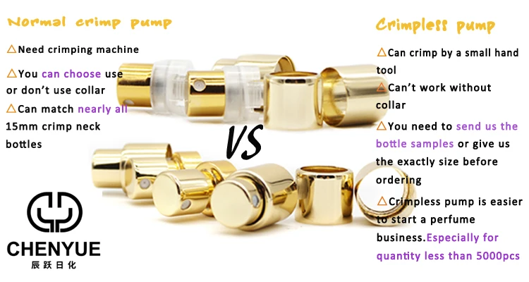 crimpless pump