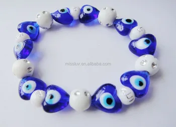 Turkish Gl Blue Evil Eye Beads Bracelet Handmade Heart Beaded Turkish Gl Blue Evil Eye Beads Bracelet Handmade Heart Beaded Bracelets For Women