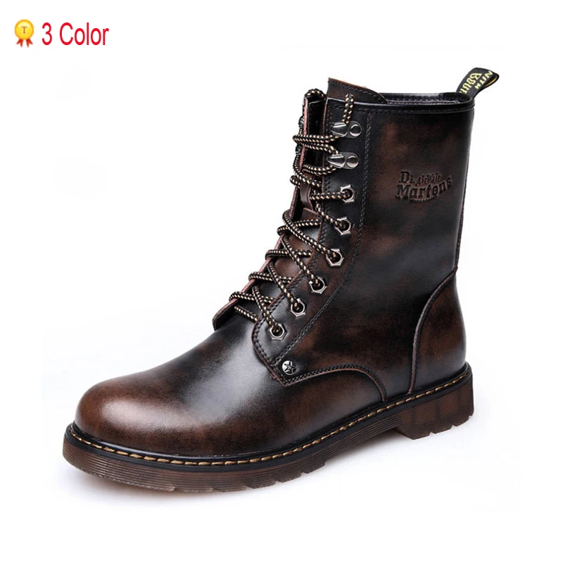 2015 New Genuine Leather Autumn Boots Men Boots For Men's
