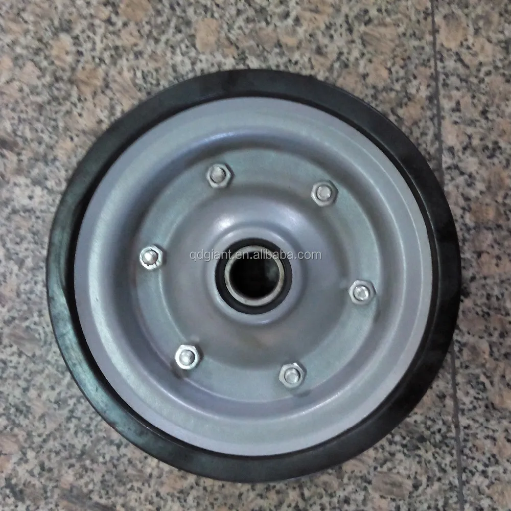 China popular 8inch solid rubber wheel with steel rim