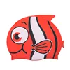 Cute Cartoon Fish Durable Silicone Swimming Cap Swim Hat for Children Kids