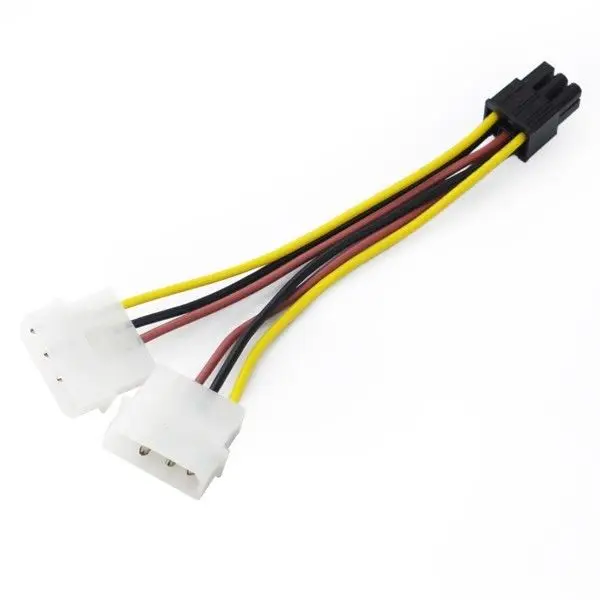 4 Pin Molex To 2x 3.5/" Floppy Drive FDD Internal Power Splitter Cable Adaptor