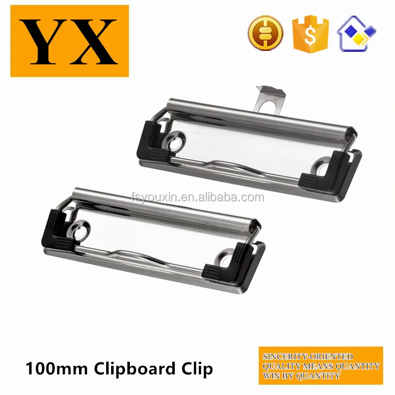 Hot Sale Wc100b3r 100mm Metal Clipboard Clips With Metal Hanger For