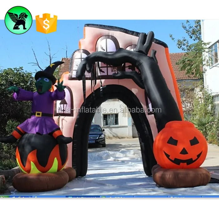 10m Pvc Halloween Pumpkin Arch Inflatable Customized Event Inflatable ...