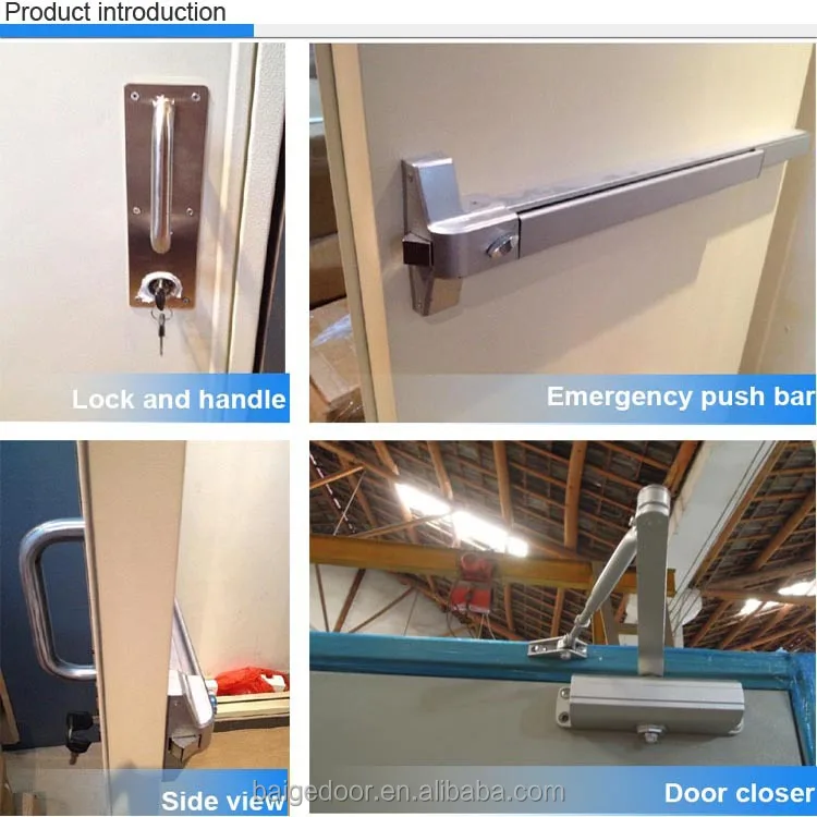 Bg F9063 Fire Door Push Bar Fire Rated Glass Door 2 Hours Fire