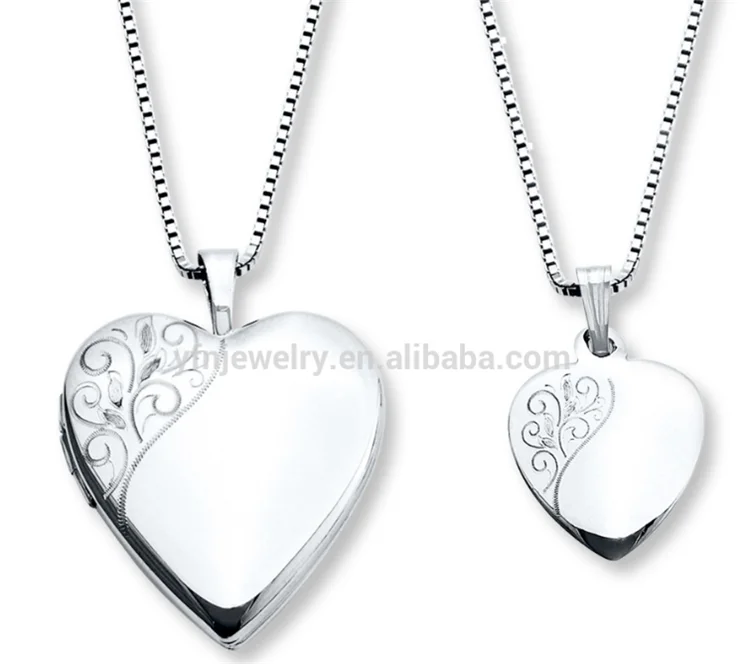 mother & daughter hearts pendant charm