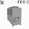 Room cooling water chiller system using industrial blast freezers