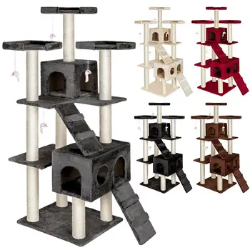 73 Cat Tree Tower Kitty Condo Furniture Scratching Post Pet House