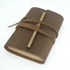 Wholesale Custom Cover 40 Sheets Genuine Leather Journal Notebook With Pen Holder