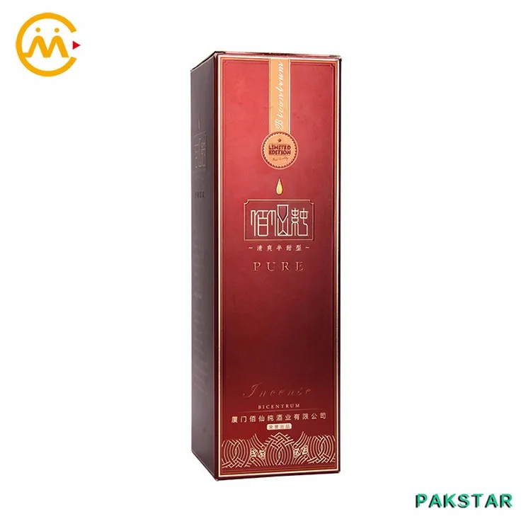 flat packing CMYK carboard wine box