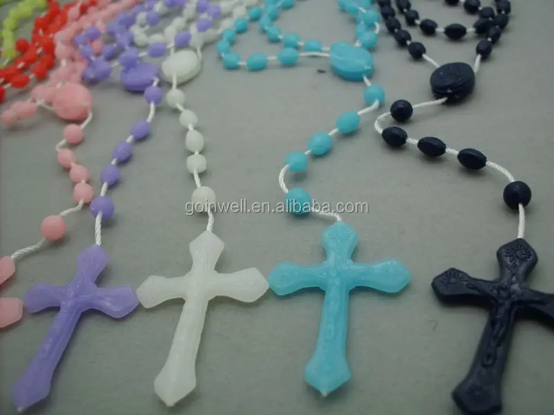 Cheap Jesus Manufacture Multicolor Luminous Plastic Rosary Buy Cheap