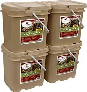 Wise Foods Survival Supplies Emergency Storage Travel Food Ration Pouch 240 Serving Protein All Meat Long Term Food Supply Bucket