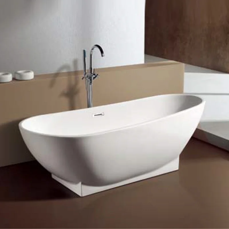 Innovative products for import 70 In Center Drain Oval Double Slipper Flatbottom Non-Whirlpool massage bathtub acrylic