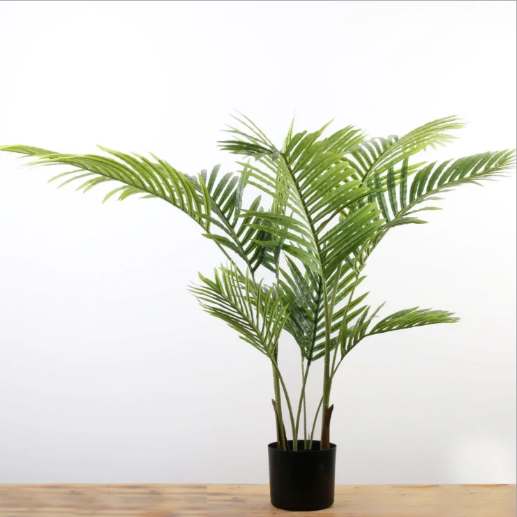 Factory Wholesale Cheap Artificial Palm Leaves Bonsai For Wedding Home