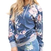 Lady Fashion Flower Printed Long Sleeve Pullover
