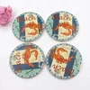 Custom LOGO pot mat coaster round square creative home coaster ceramic coaster