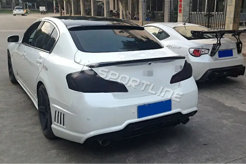Car Carbon Fiber Rear Roof Spoiler For Infiniti G25 G35 G37 Rear Bumper