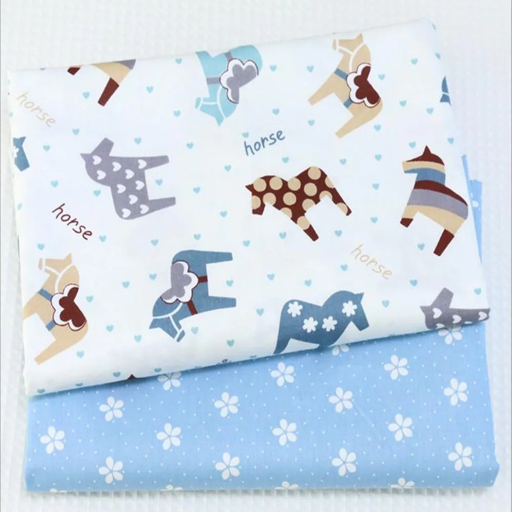 Popular design Horse printed 100% Cotton fabric for baby bedding