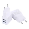 Universal Dual USB EU plug 5V 1A Wall Travel Power Charger Adapter for iPhone4 5 5S 7 6 6S plus For Samsung Galaxy Phone Charger