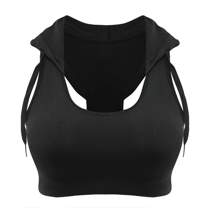 Women Sport Running Hooded Bra Hot Sale Fitness Yoga Vest Tank Tops New ...