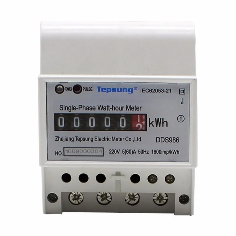 Analog Display Measure Accurately Bottom Mounted Din Rail Electric Kwh