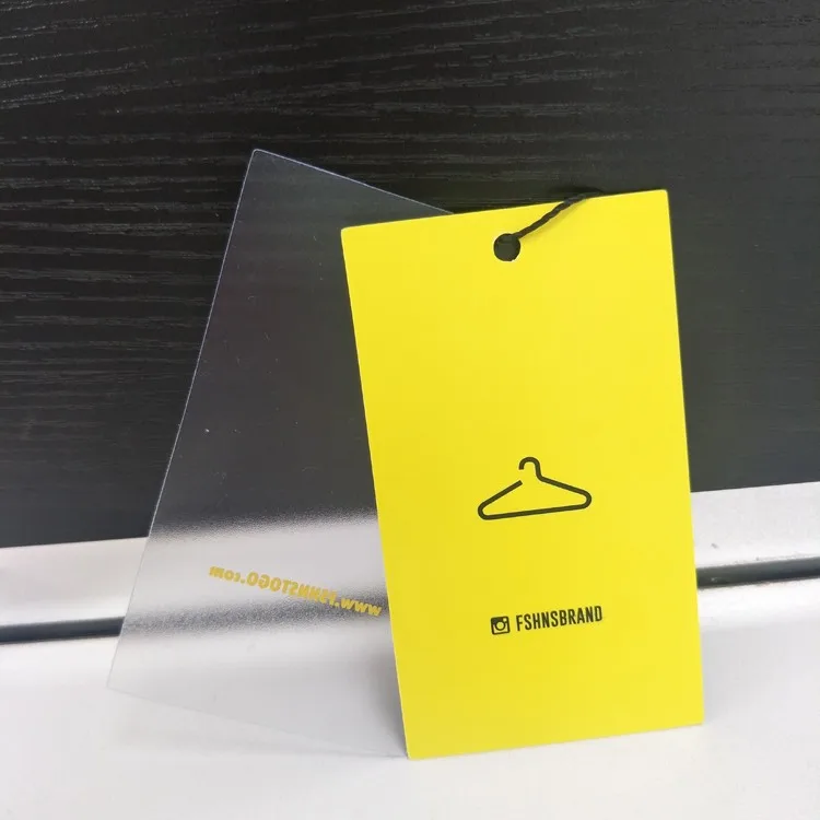 Fashion Translucent Pvc Hang Tags With Own Logo,Luxury Swing Tag