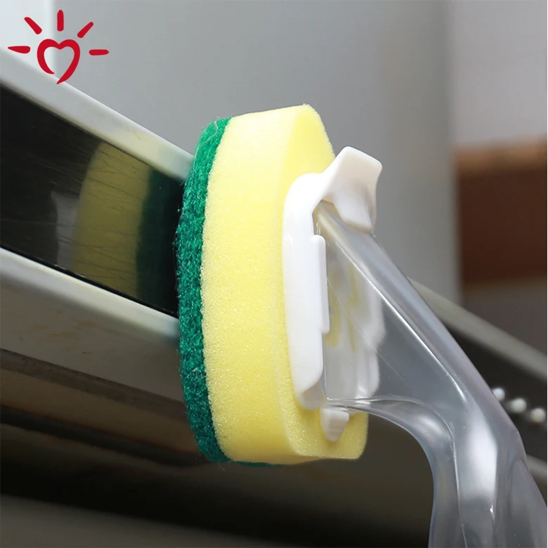 High Density Sponge Kitchen Cleaning Soap Dispensing Dish Cleaning