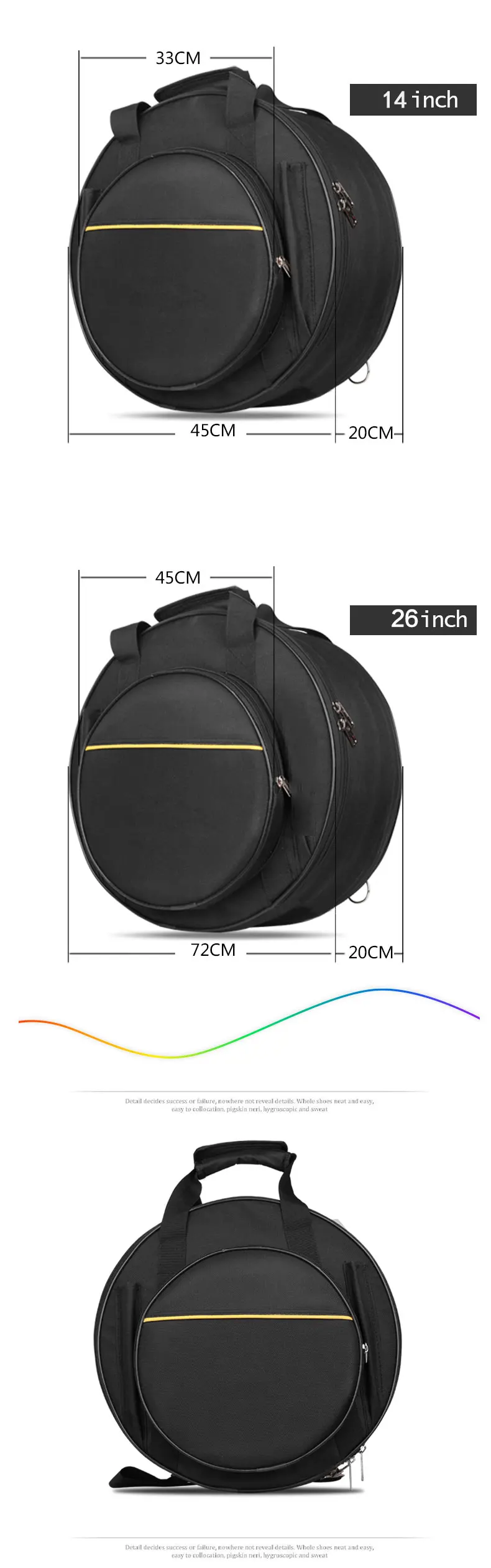 Small Drum Musical Instrument Shoulder Bag Standard Cotton Waterproof