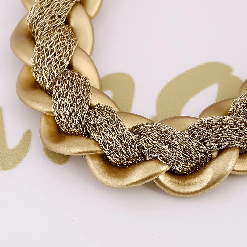 2016 Alibaba Latest Design 18k Gold Plated Jewelry Mesh Necklace