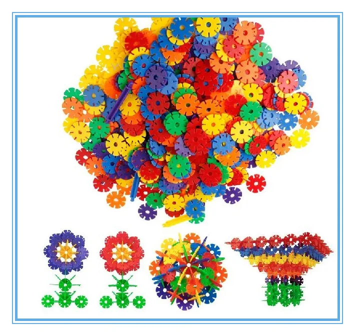 Construction Children's Plastic Snowflake Building Blocks - Buy ...